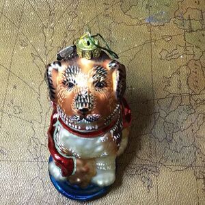 Ornament vintage BRN glass puppy